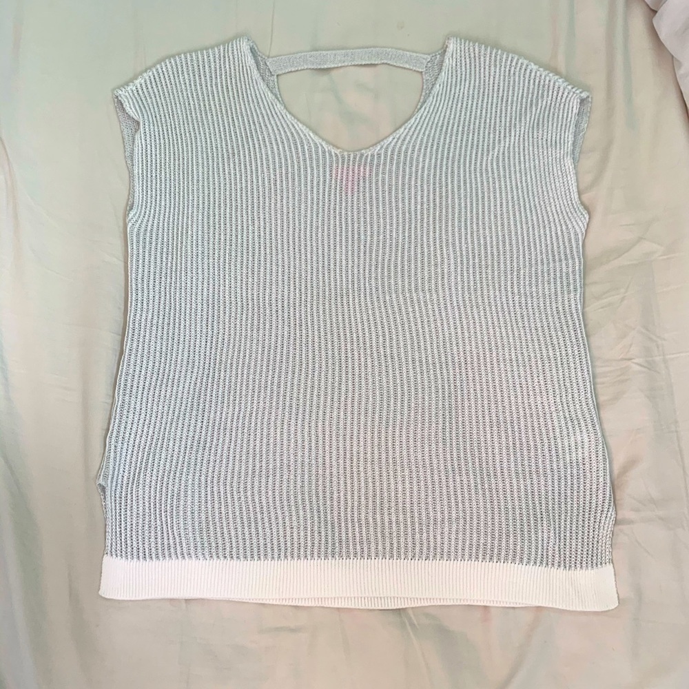 Lilly Pulitzer silver sweater style top